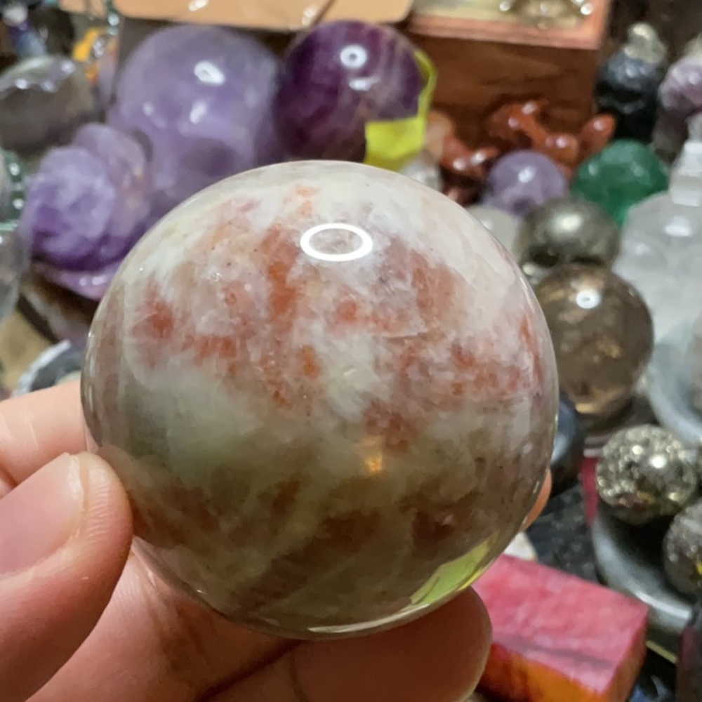 Sunstone Tourmaline Sphere